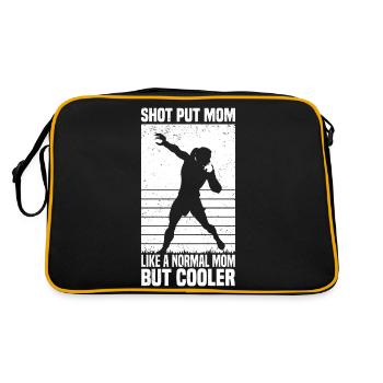 Shot put | Athletics Shot Putter Gifts - Retro Bag - black/gold - Back