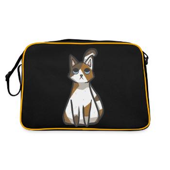 Chat Calico Kawaii - Sac Retro - noir/or - Dos