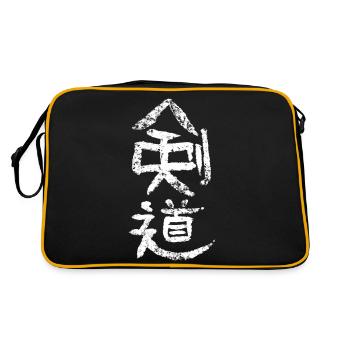 Kendo VINTAGE / Japonais - Sac Retro - noir/or - Dos