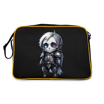 Medival Skeleton - Retro Tasche - Schwarz/Gold - Hinten