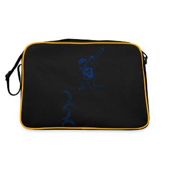 Chimpanzee and bananas - Retro Bag - black/gold - Back