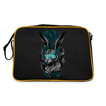 Luminous Lapin: Glowing Bunny Radiance - Retro Bag - black/gold - Back