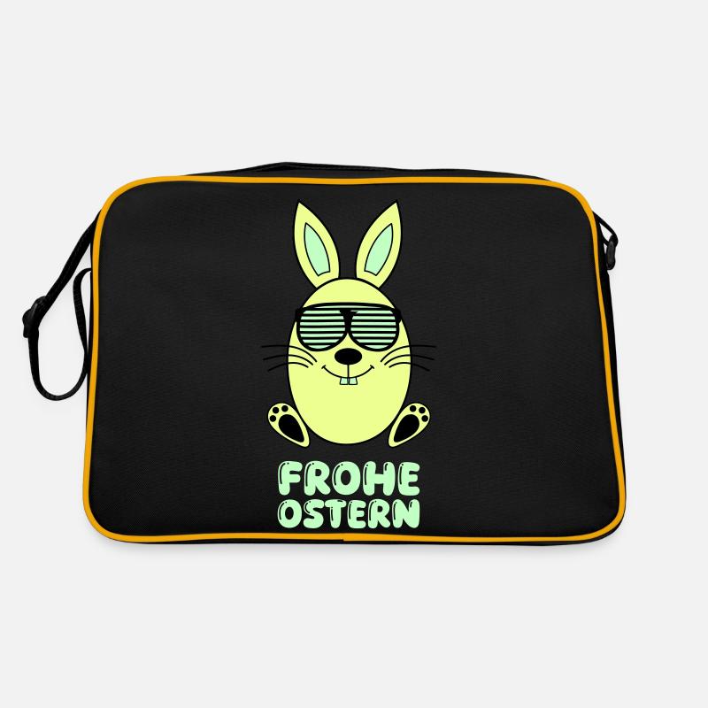 frohe ostern hase Retro Tasche