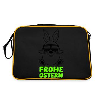 happy Easter - Retro Bag - black/gold - Back
