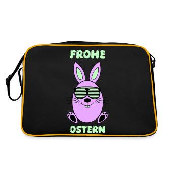 Happy Easter Bunny - Retro Bag - black/gold - Back