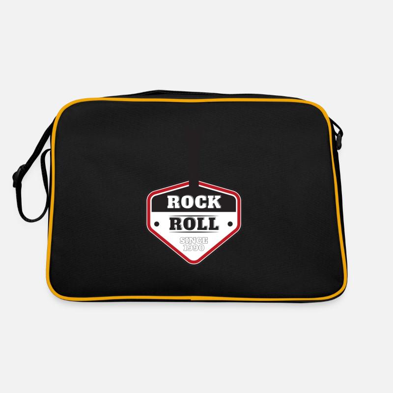 ROCK 'N' ROLL SEIT 1990 - Retro Tasche - Schwarz/Gold