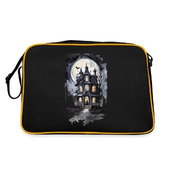 Halloween Witch House Artwork Night Aesthetic - Retro Bag - black/gold - Back