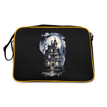 Mystic Witch House Halloween Vintage Full Moon - Retro Bag - black/gold - Back