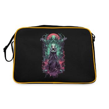 Gothic Aesthetic Underworld Anime witchcraft Girl - Retro Bag - black/gold - Back