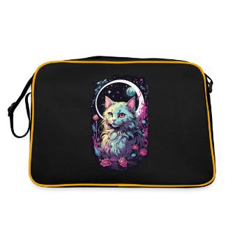 Magical Gothic Pastel Cat - E-Kids Style - Retro Bag - black/gold - Back