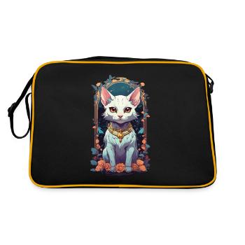 Conception esthétique de chat gothique mignon - Sac Retro - noir/or - Dos