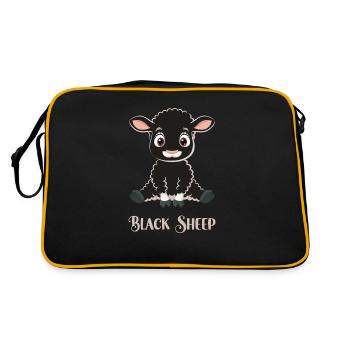 Black Sheep - Retro Tasche - Schwarz/Gold - Hinten