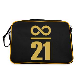Infinite by 21 million Bitcoin - Retro Bag - black/gold - Back