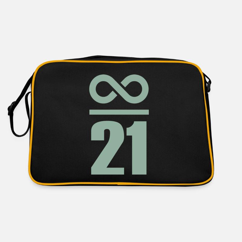 Unendlich durch 21 Millionen Bitcoin Retro Tasche