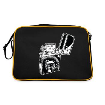 SHARP // Trojan // Lighter - Retro Bag - black/gold - Back