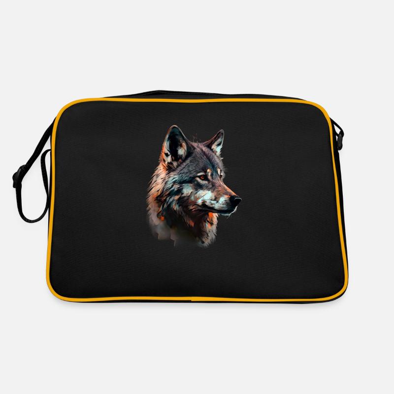 Der Wolf Retro Tasche