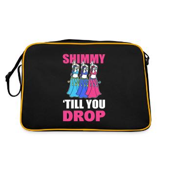 Bauch -Tanzliebhaber Bauchtänzer - Retro Tasche - Schwarz/Gold - Hinten