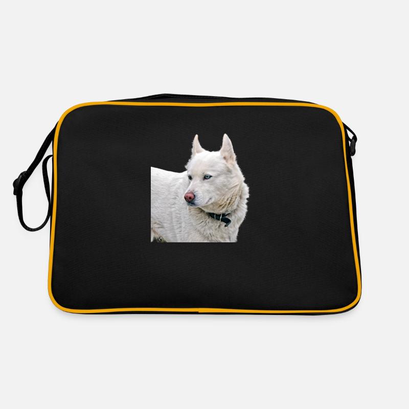 White Husky Retro Tasche