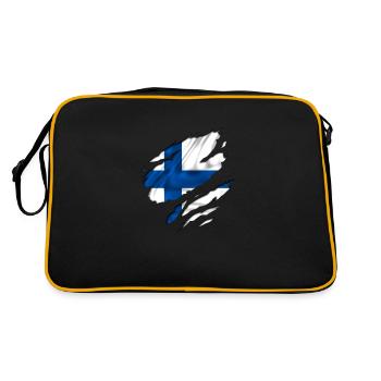 finland finlande football - Sac Retro - noir/or - Dos