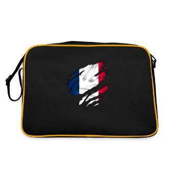 drapeau français france - Sac Retro - noir/or - Dos