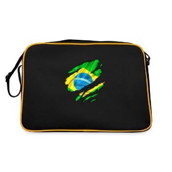 brasil brazil brésil - Sac Retro - noir/or - Dos