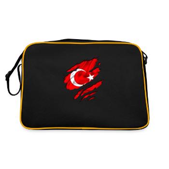 drapeau turc türkiye - Sac Retro - noir/or - Dos