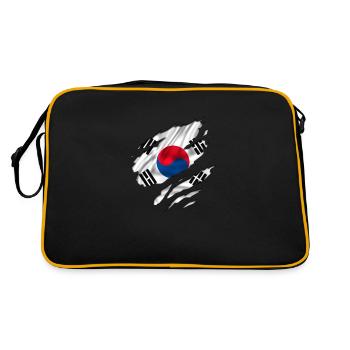 corée korea south sud - Sac Retro - noir/or - Dos
