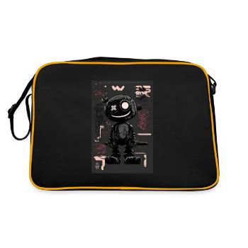 Robot by ART8NS - Art ON Streetwear - Retro Bag - black/gold - Back