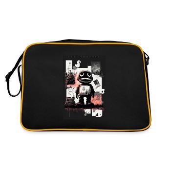 Robot by ART8NS - Art ON Streetwear - Retro Bag - black/gold - Back