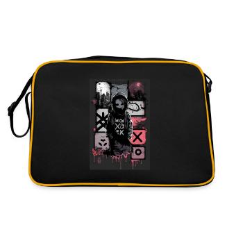 Shadow man by ART8NS - Art ON Streetwear - Retro Bag - black/gold - Back