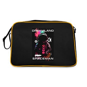 Dreamland Spaceman by ART8NS - Art ON Streetwear - Retro Bag - black/gold - Back