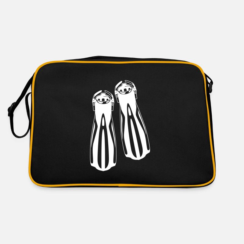 Icône de plongée de palmes de plongée Sac Retro