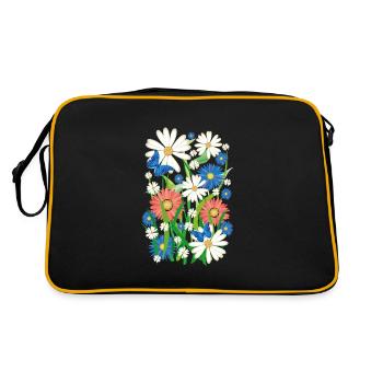 24 Flowers Butterflies Summer Meadow - Retro Bag - black/gold - Back