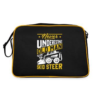 Funny Skid Steer Operator - Retro Bag - black/gold - Back