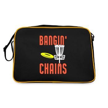 Bangin Chains Funny Disc Golf - Retro Tasche - Schwarz/Gold - Hinten