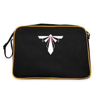 Infinity Int. Service & Sicherheit Logo Single - Retro Tasche - Schwarz/Gold - Hinten