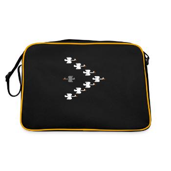 Inspirational Swim Against The Current Anti - Retro Bag - black/gold - Back