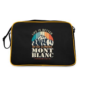 Mont Blanc Alpisnist humour ascent Mont Blanc - Retro Bag - black/gold - Back