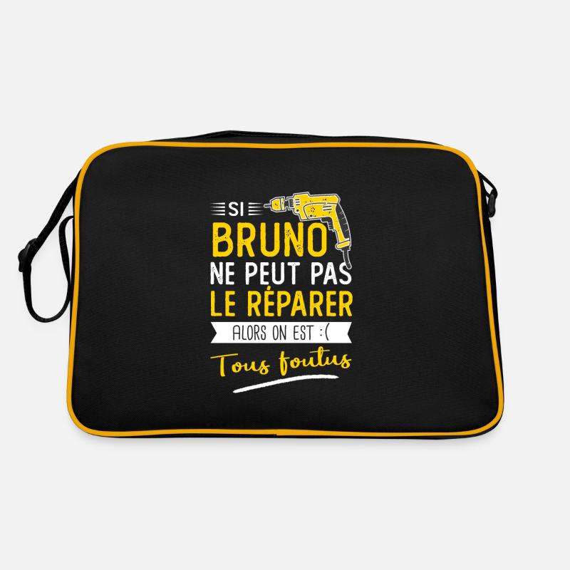 Bruno Si bruno ne peut pas le réparer - Sac Retro - noir/or