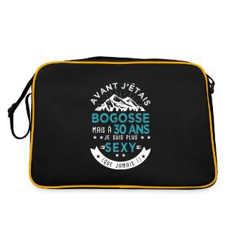 30 ans anniversaire homme pour amoureux - Sac Retro - noir/or - Dos