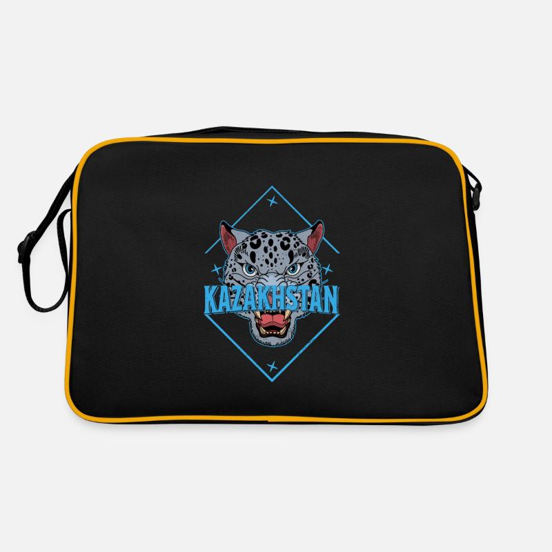 Kasachstan Souvenir Herkunft Schneeleopard Retro Tasche