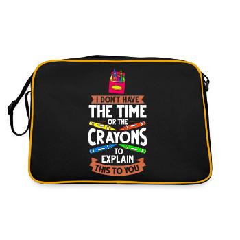 Crayon Box Colored Pencil Wax Case Wax Crayon - Retro Bag - black/gold - Back