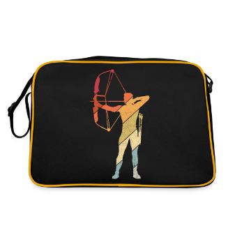 Bogenschießen Archery - Retro Tasche - Schwarz/Gold - Hinten