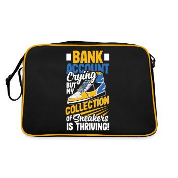 Bank Account Crying, Sneaker Collection Thriving! - Retro Bag - black/gold - Back