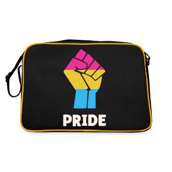 Pansexueller Stolz Faustdesign für Equality - Retro Tasche - Schwarz/Gold - Hinten
