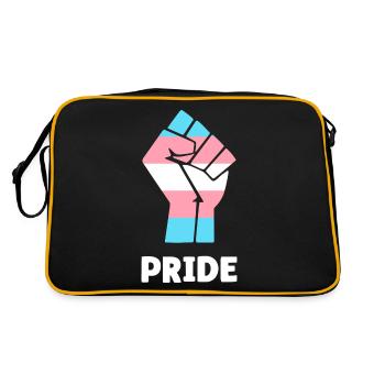 Pride Trans Pride Fist Design for Equality - Retro Bag - black/gold - Back