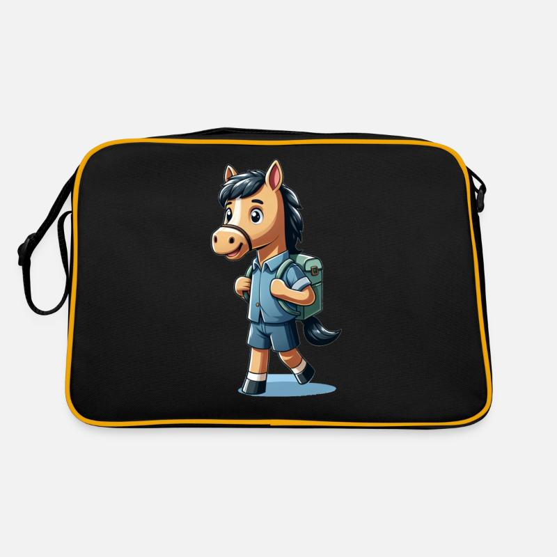 Mignon cheval d’écolier Sac Retro