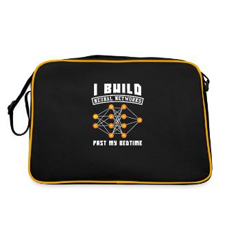 I Build Neural Networks Past My Bedtime - Retro Tasche - Schwarz/Gold - Hinten