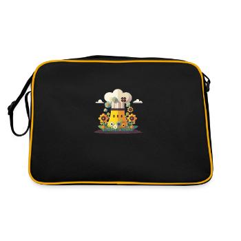Flower Power Énergie verte 3 - Sac Retro - noir/or - Dos