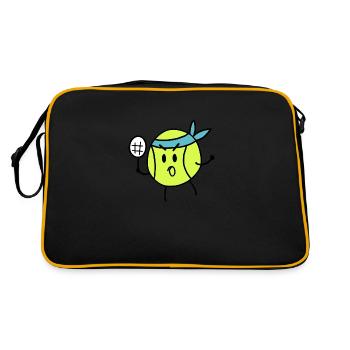 balle de tennis joue au tennis - Sac Retro - noir/or - Dos